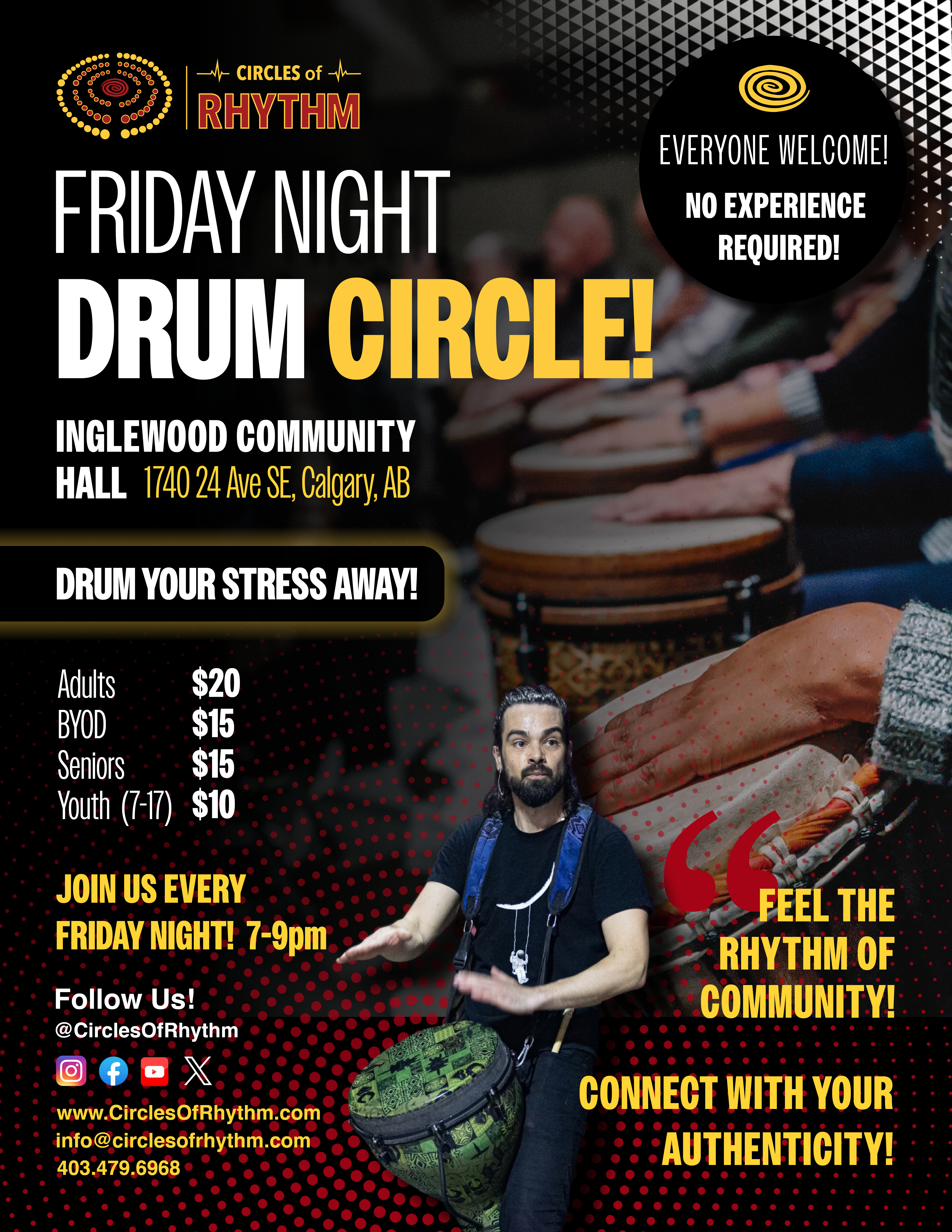 World Sound Healing Day – Friday Night Drum Circle